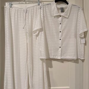 Hurley Ivory Swimsuit Cover Up Set